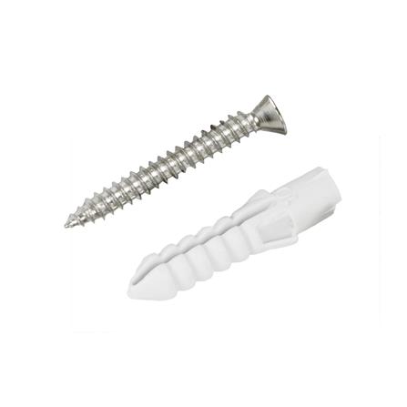 พุกพลาสติกพร้อมสกรู TF DEXZON เบอร์ 10 10X1-1/2 นิ้ว แพ็ก 50 ชิ้น