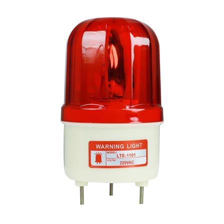 ไฟเตือนแบบหมุน DEXZON 4 นิ้ว AC 220 โวลต์ 10 วัตต์ สีแดง