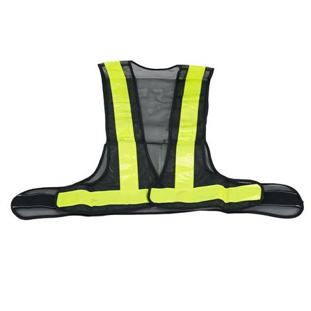 เสื้อจราจรสะท้อนแสง 2 แถบ ทรงวี RIGHT SV01 สีดำ