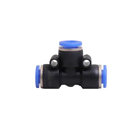 ข้อต่อเสียบสายลม 3 ทาง ตัวที HI-TOP APE-6 6 มม. สีดำ