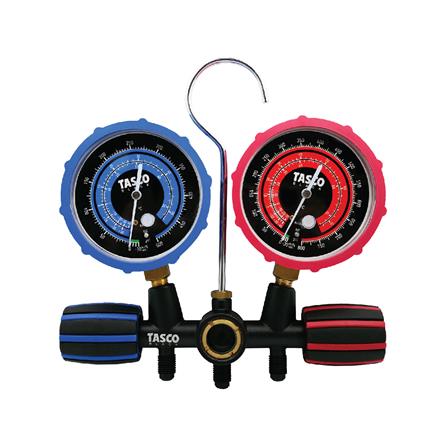 เกจวัดน้ำยาแอร์ พร้อมสายชาร์จน้ำยา TASCO BLACK TB140SM II สำหรับ R32, R410A
