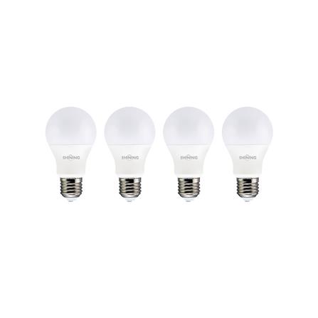 หลอด LED SHINING A60 9 วัตต์ DAYLIGHT E27 แพ็ก 4 ชิ้น