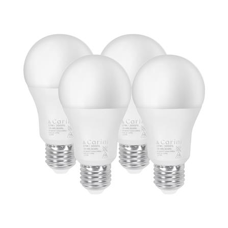 หลอด LED CARINI A60 ECOLIFE2 15 วัตต์ WARM WHITE E27 (แพ็ก 4 ชิ้น)