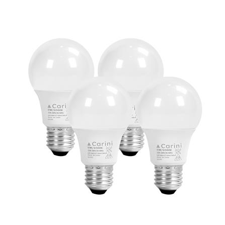 หลอด LED CARINI A60 ECOLIFE2 5 วัตต์ DAYLIGHT E27 (แพ็ก 4 ชิ้น)