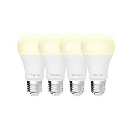 หลอด LED TOSHIBA A60 HIGH LUMEN 10 วัตต์ COOL WHITE E27 (แพ็ก 4 ชิ้น)