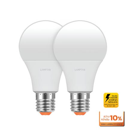 หลอด LED LAMPTAN BULB GLOSS 5 วัตต์ DAYLIGHT E27 (แพ็ก 2 ชิ้น)