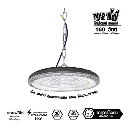 โคมไฮเบย์ LED RACER BRAVO 160 วัตต์ DAYLIGHT สีเทา