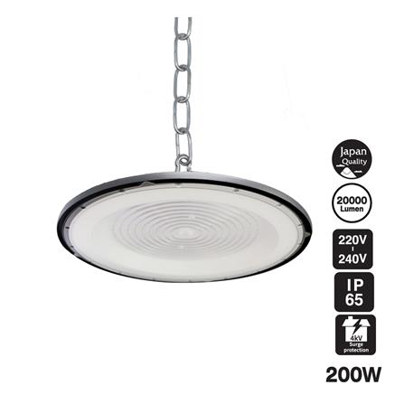 โคมไฮเบย์ LED SHINING NOVA 200 วัตต์ DAYLIGHT สีดำ