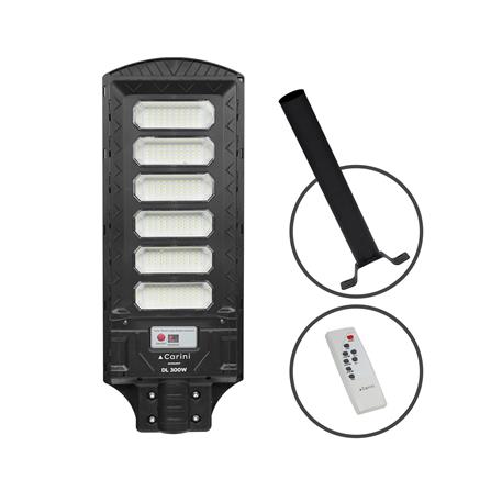 ไฟถนน SOLAR CARINI MOONLIGHT 300 วัตต์ DAYLIGHT สีดำ