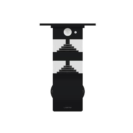 ไฟผนังภายนอก SOLAR LAMPTAN DOUBLE SHADE 10 วัตต์ WARMWHITE สีดำ
