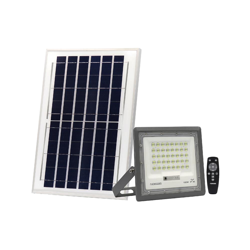 ไฟสปอตไลท์ SOLAR NAGAS BRIGHT 100 วัตต์ DAYLIGHT สีเทา