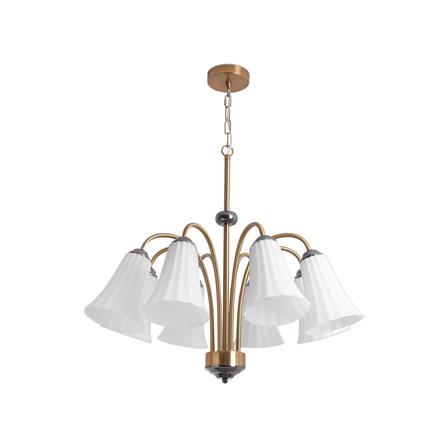 ไฟช่อ CARINI MS24304 สีขาว/ดำ/ทอง 8 หัว