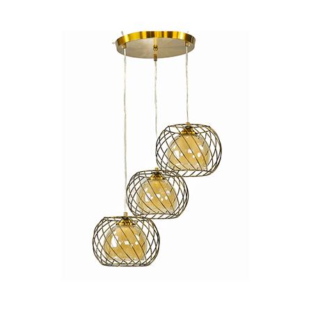 ไฟช่อ SUCCESS CD7673/3 สีน้ำตาล/ทอง 3 หัว