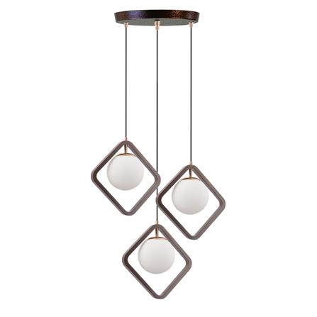 ไฟช่อ SUCCESS CD8736/3 สีขาว/ทอง/น้ำตาล 3 หัว