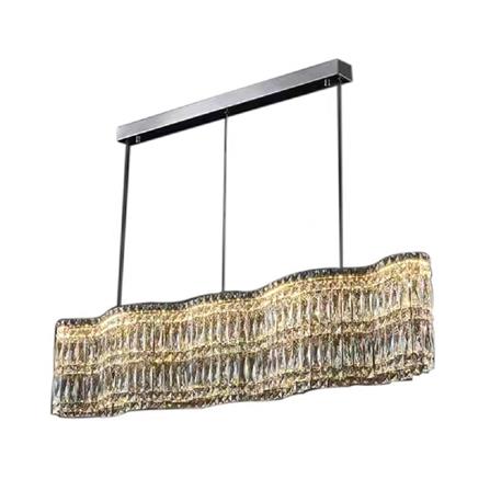 ไฟช่อ CARINI KM8874-L1200 สีเงิน/ใส 8 หัว