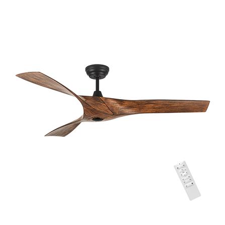 พัดลมไม่มีโคมไฟ CARINI DENO-48 WD 52 นิ้ว สีดำ/น้ำตาล