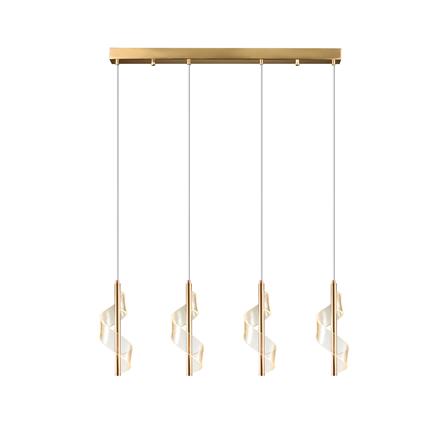 ไฟช่อ LED CARINI H2402 25 วัตต์ DAYLIGHT/COOL WHITE/WARM WHITE สีทอง/ใส 4 หัว