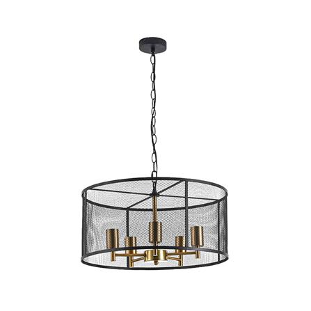 ไฟช่อ CARINI P20093A สีดำ/ทอง 5 หัว