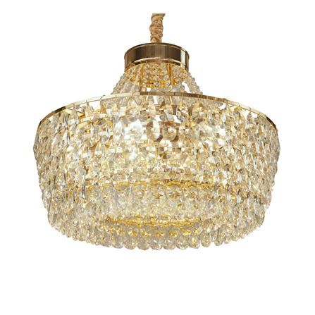 ไฟช่อ CARINI KM8021-550 สีทอง/ใส 10 หัว