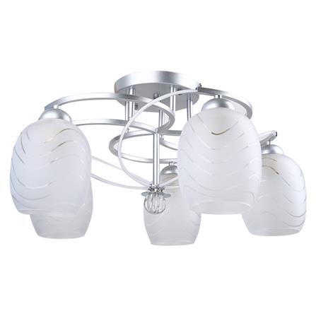 ไฟถาด L&amp;E PSG62-065 แก้ว/อะคริลิค/สีขาว 5หัว