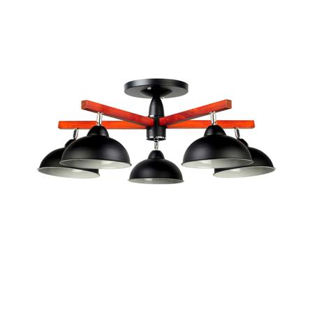 ไฟช่อ LUMAX 01-02557 สีดำ/น้ำตาล 5 หัว