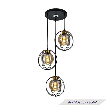 ไฟช่อ NEOLIGHT 504-3BK สีน้ำตาล/ดำ/ทอง 3 หัว