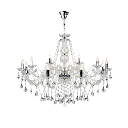 ไฟช่อ L&amp;E 01-02748 สีเงิน/ใส 10 หัว