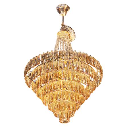 ไฟช่อ CST 2680-600 แก้ว/อะคริลิค/สีทอง 16หัว