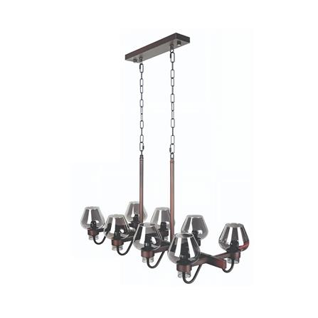 ไฟช่อ L&amp;E MODERN 01-02733 สีดำ/ขาวใส 1 หัว