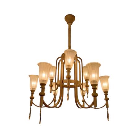 ไฟช่อ LUMAX 01-03162 สีขาว/ทอง 9 หัว