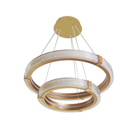 ไฟช่อ LED NEOLIGHT 1084-600+400 60 วัตต์ COOL WHITE สีทอง/ใส 2 หัว