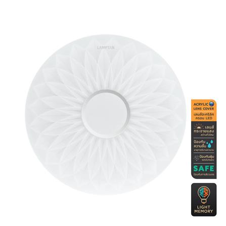 ไฟเพดาน LED LAMPTAN HANA 19 นิ้ว 50 วัตต์ DAYLIGHT/COOL WHITE/WARM WHITE สีขาว