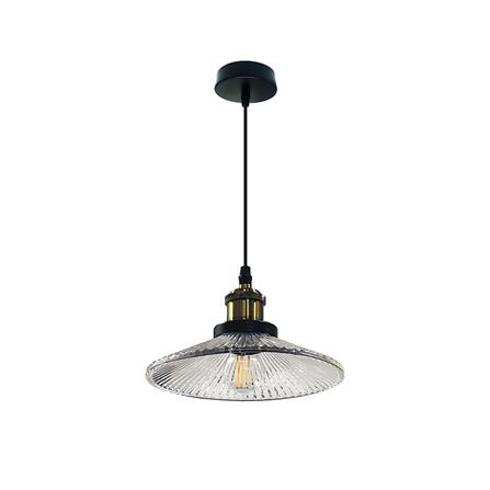 ไฟช่อ EVL HG-33005 ใส/ทอง/ดำ 1 หัว