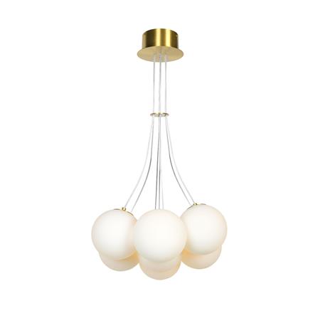 ไฟช่อ L&amp;E 01-03138 สีทอง/ขาว 7 หัว