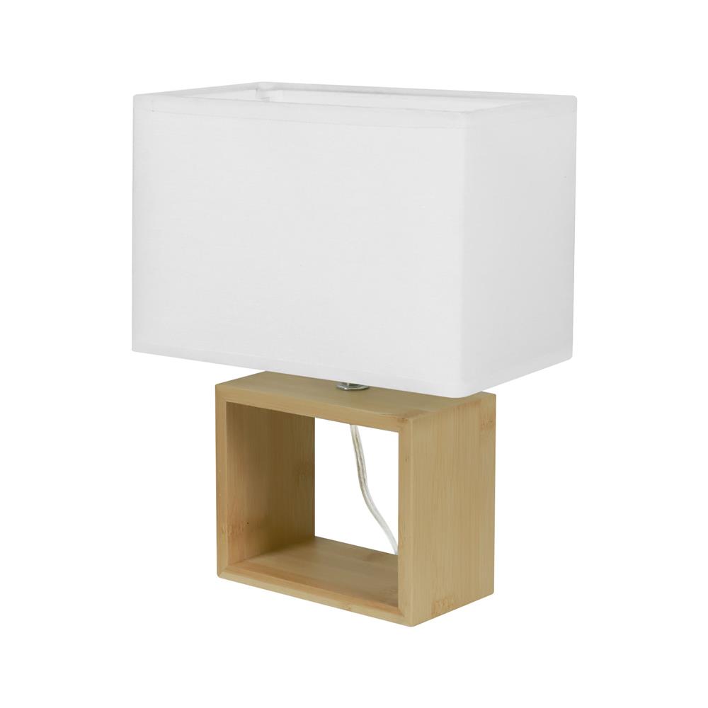 ไฟตั้งโต๊ะ CARINI A424 สีขาว/ลายไม้