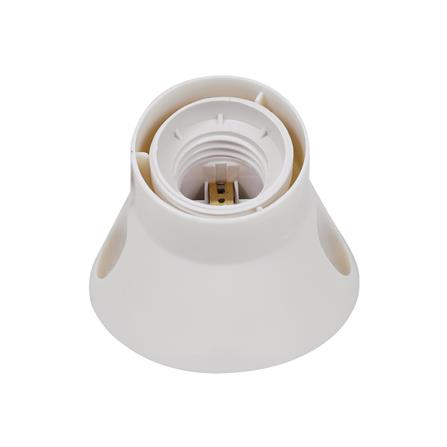 ขั้วหลอดแป้นแบบเอียง HI-TEK E27 HALAT00027 สีขาว