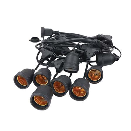 ขั้วกันน้ำสายไฟระย้า HI-TEK 15 ขั้ว E27 5 เมตร