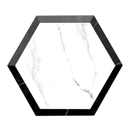 กระเบื้องพื้นพอร์ซเลน 22x26 ซม. TARA อลิสตันแบล็คบอเดอร์ ขาว