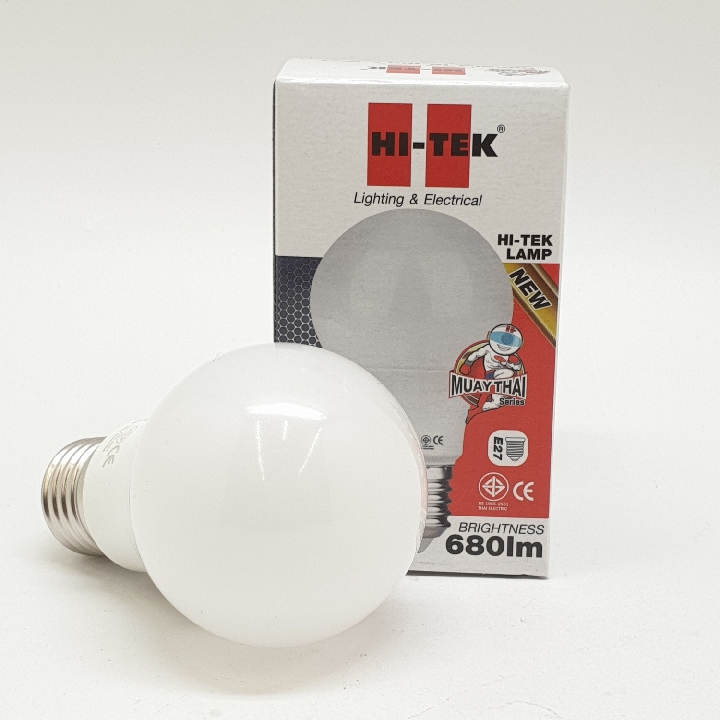 HI-TEK หลอด LED มวยไทย Series ขั้วเกลียว E27 8W รุ่น HLLM27008W แสงนวล