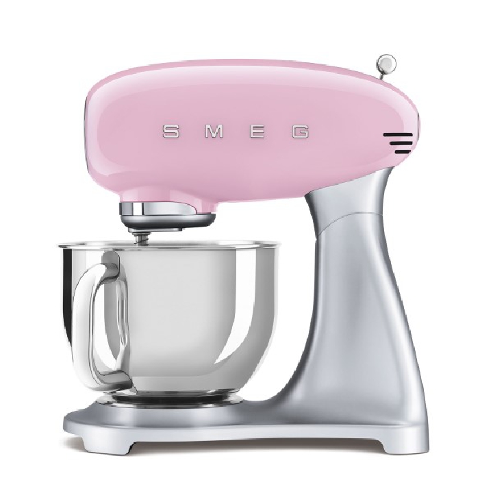 SMEG เครื่องผสมอาหาร ดีไซน์ 50’s Style สีชมพู รุ่น SMF02PKEU