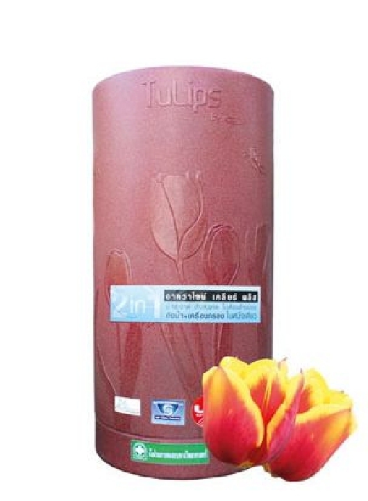 ถังเก็บน้ำลายกราฟฟิก ลายทิวลิป 1000 ลิตร สีแกรนิตน้ำตาล แกรนิตเทา แซนด์สโตน