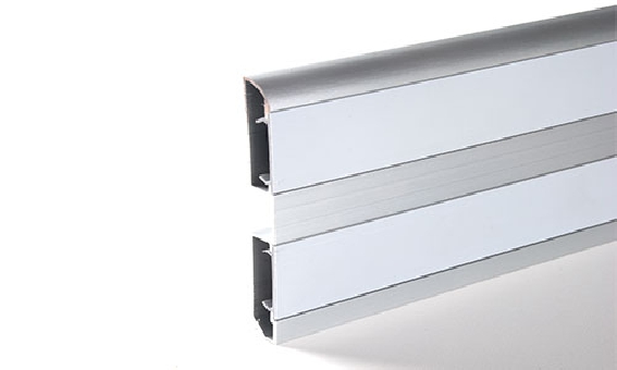 บัวเชิงผนังอลูมิเนียม ฝาอลูมิเนียม 1 แถบ ชุบอโนไดต์สีอลูมิเนียม รุ่น AS-1 (ราคาต่อเมตร)