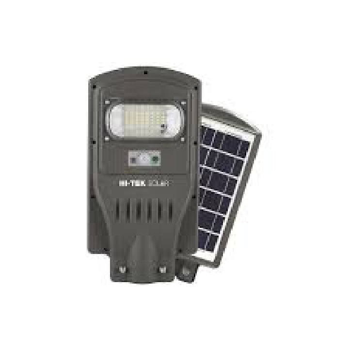 โคมไฟถนนโซลาร์เซลล์พร้อมขาจับ LED 30W DL HI-TEK รุ่น HFSS00030D 30W DL สีเทา
