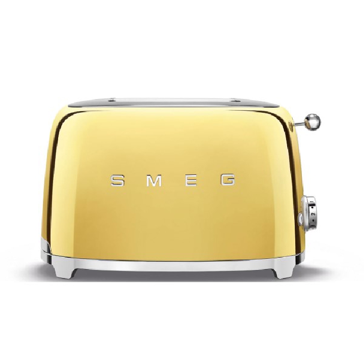 SMEG เครื่องปิ้งขนมปัง 2×2 ดีไซน์ 50’s Style สีทอง รุ่น TSF01GOEU