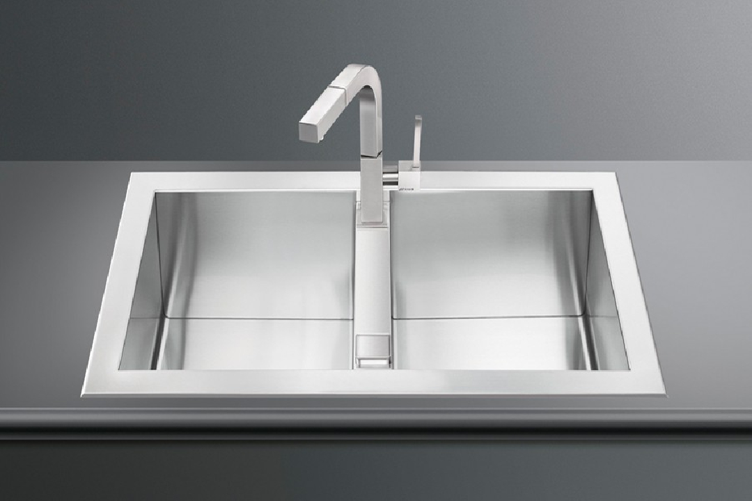 อ่างล้างจานชนิดขอบอ่างบาง 1 หลุม 1 ที่พัก รุ่น LQR861-2