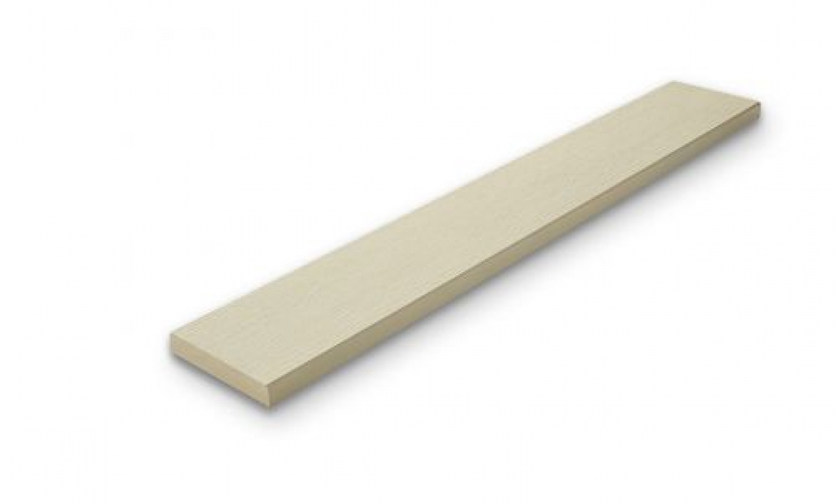 ไม้พื้น เฌอร่า ลายเสี้ยนตรง รุ่นขอบวี สีรองพื้นขาวมะลิ Shera