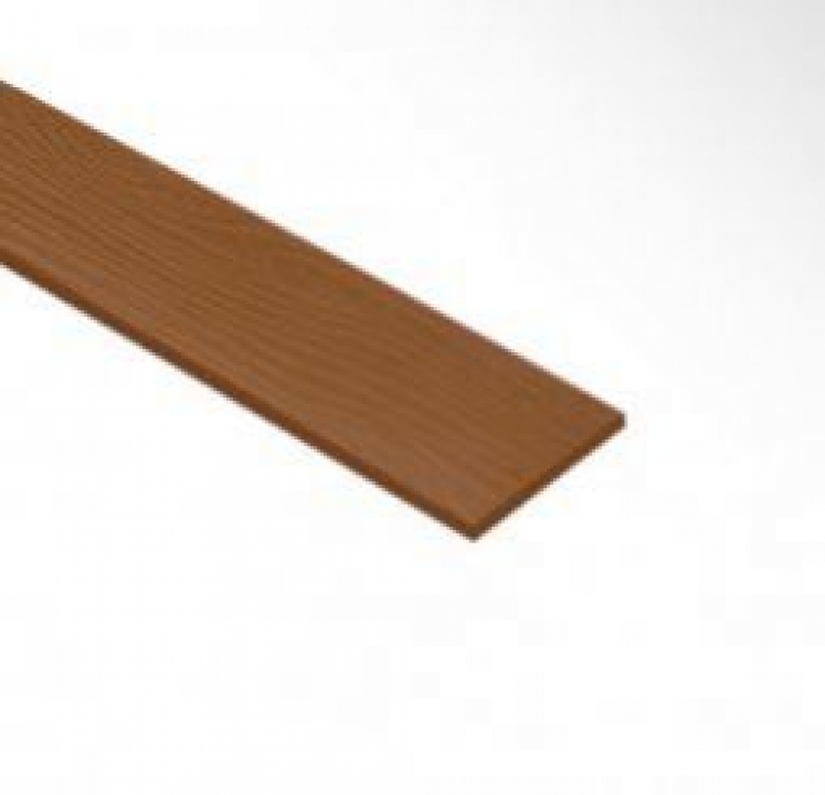 ไม้ฝา ตราเฌอร่า รุ่นขอบตรง ลายสัก สีไม้แดง Shera