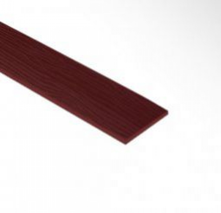 ไม้ฝา ตราเฌอร่า รุ่นขอบตรง ลายสัก สีแดงมะฮอกกานี Shera