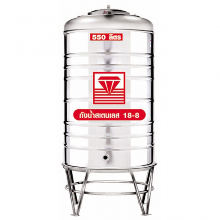 ถังเก็บน้ำสแตนเลส ตราเพชร แบบพื้นเรียบ ตราเพชร DMFL 1100 สแตนเลส