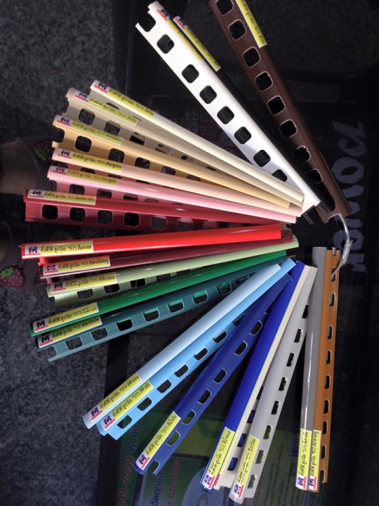 คิ้วกาบกล้วย PVC #AS70 ขนาด 7 มม. สีขาว